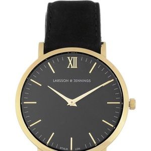 LARSSON & JENNINGS Läder suede & gold-plated watch